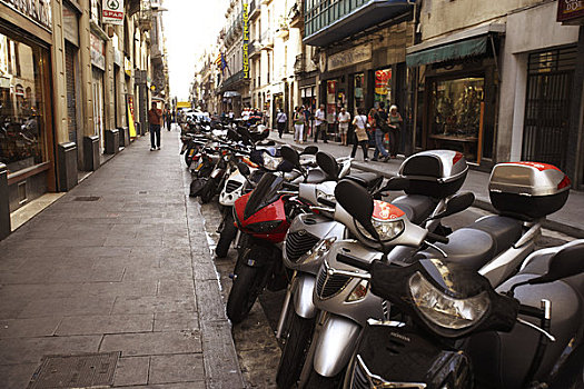 摩托车,巴塞罗那,加泰罗尼亚,西班牙