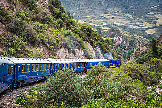 列车,旅行,景色,山,秘鲁