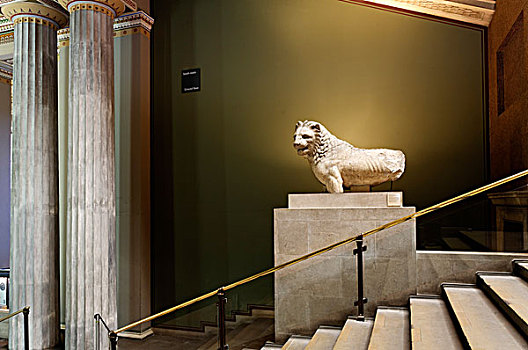 楼梯,中间,东方,大英博物馆,伦敦,英格兰,英国,欧洲