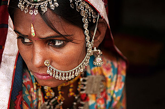 头像,传统,印度女人