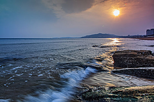 山东省威海市渤海湾海滨自然景观