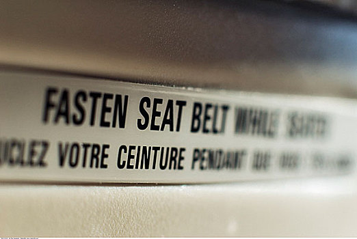 紧固,安全带,标识,飞机,座椅