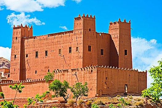 泥,要塞,城堡,人,达德斯谷,南方,摩洛哥,非洲