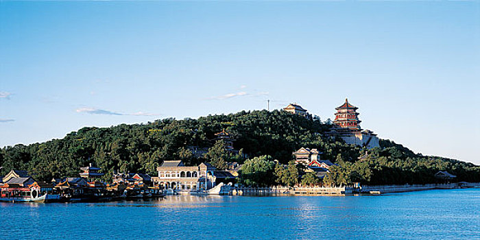 昆明,湖,長壽,山,夏天,宮殿,北京