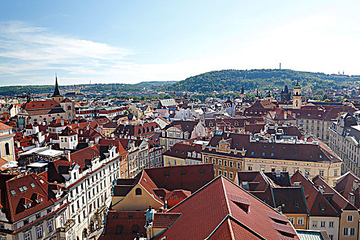 风景,老市政厅,塔,历史,中心,布拉格,捷克共和国,欧洲