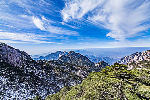 安徽省黄山市黄山风景区天海大峡谷自然景观