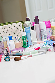 化妆用品,化妆,旅行,包,浴室柜,牙刷,膏液,美容产品,美国
