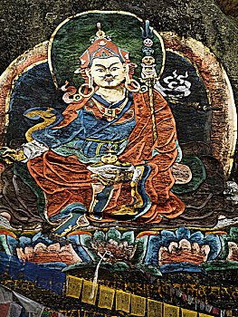 艺术品,佛教,守护神,不丹,廷布,地区