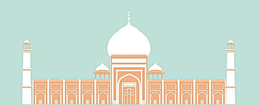 建筑,清真寺,德里,印度