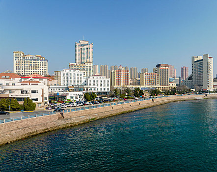 山东省青岛市海滨航拍图片