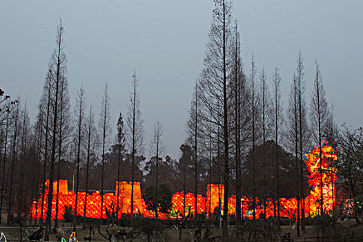 2013成都塔子山公园灯会夜景