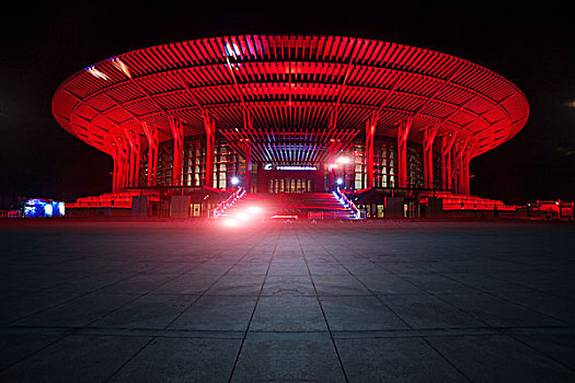 北京雁栖湖国际会展中心夜景