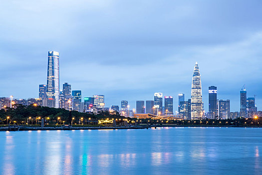 广东省深圳市南山区后海片区夜景