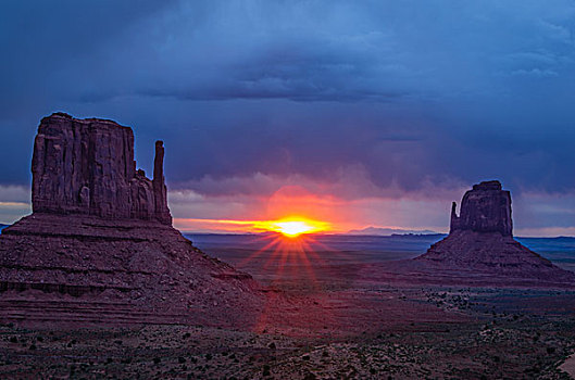 著名,红岩,连指手套,纪念碑谷,部族,公园,纳瓦霍部落,亚利桑那
