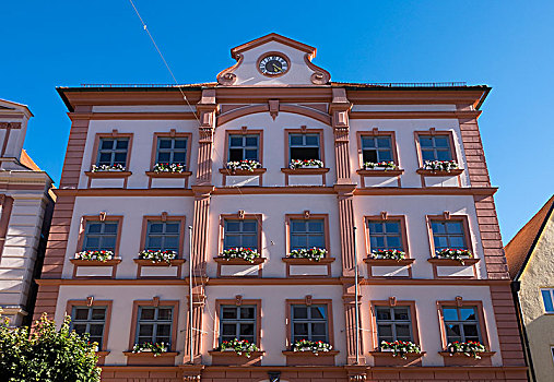 市政厅,斯瓦比亚,巴伐利亚,德国,欧洲