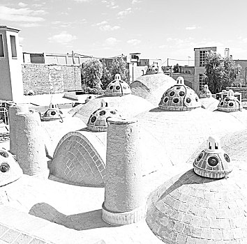 伊朗,老建筑,屋顶,老式,传统,沐浴