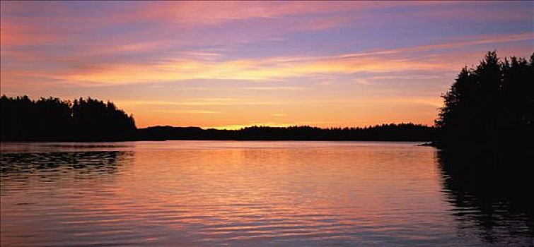 温哥华岛,日落,环太平洋国家公园,不列颠哥伦比亚省,加拿大