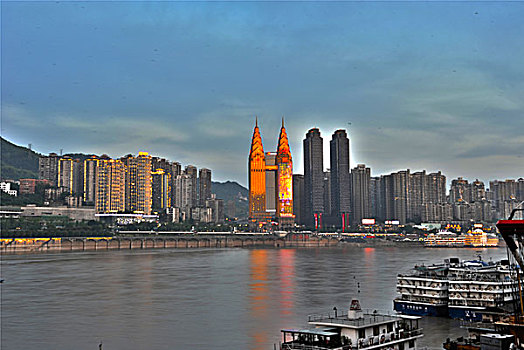 重庆渝中区朝天门码头夜景