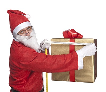 圣诞老人,测量,礼盒