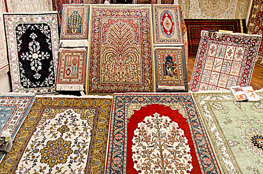 土耳其,伊斯坦布尔,传统,地毯,展示室