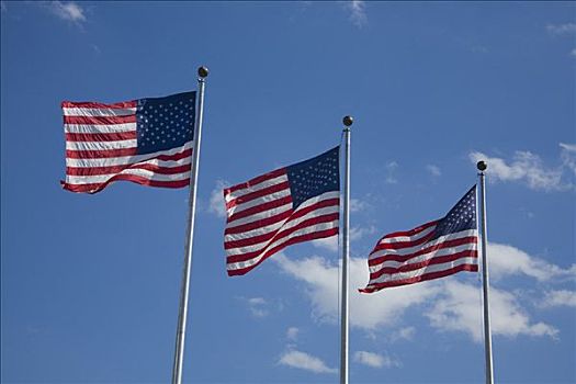 美国国旗,天空