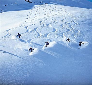 山,滑雪,雪,假日