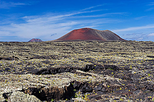 火山地貌,火山岩,兰索罗特岛,加纳利群岛,西班牙,欧洲