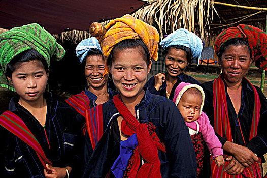 亚洲,缅甸,茵莱湖,女人,市场