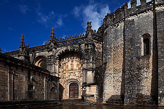 门口,牢固,寺院,圣殿骑士,世界遗产,托马尔,区域,葡萄牙,欧洲