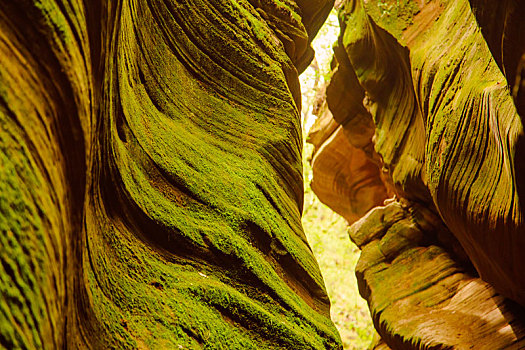 中国版羚羊峡谷,陕西雨岔峡谷自然地质景观