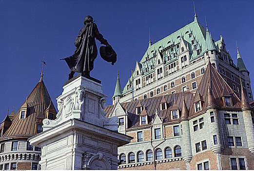 雕塑,夫隆特纳克城堡,魁北克城,魁北克,加拿大