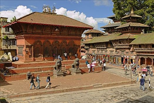 杜巴广场,庙宇,加德满都,尼泊尔