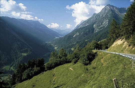 山峦,阿尔卑斯山,瑞士,沃利斯,欧洲