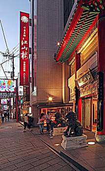 日本长崎新地中华街附近的街景