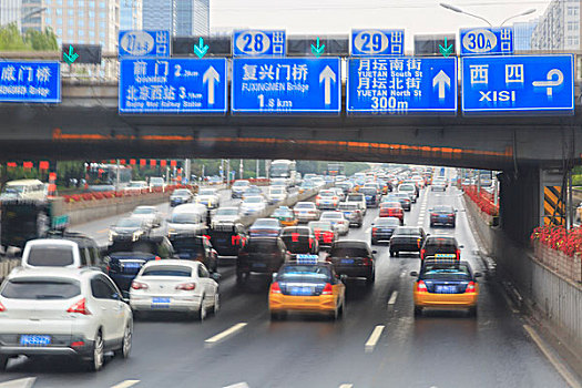 汽车,公路,市区,北京,中国