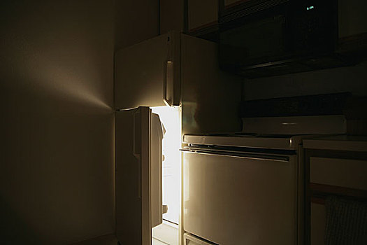 冰箱,夜晚