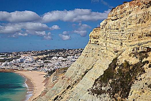 岩石海岸,大西洋,小,乡村,西部,拉各斯,阿尔加维,葡萄牙,欧洲