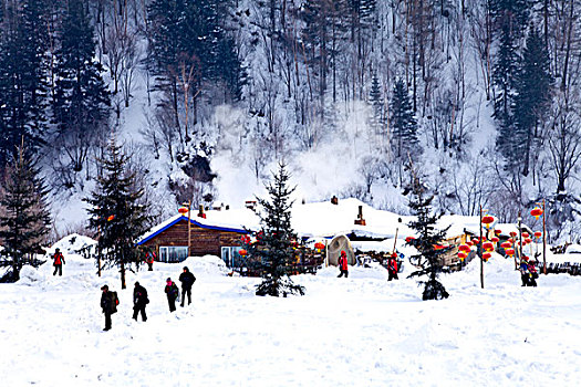 雪乡,双峰林场,村庄,风景,白天,黑龙江,牡丹江