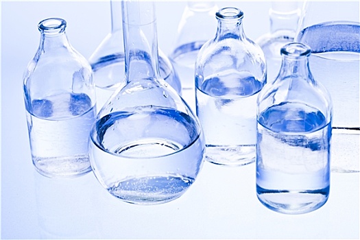 蓝色,化学,小瓶,实验室