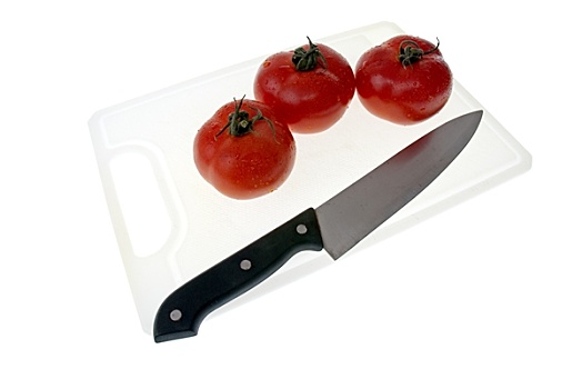案板,刀,西红柿