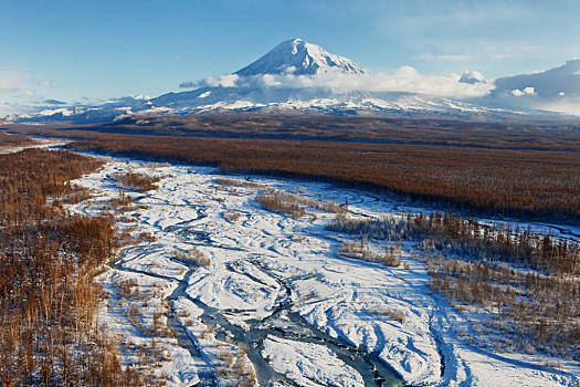火山,堪察加半岛,俄罗斯