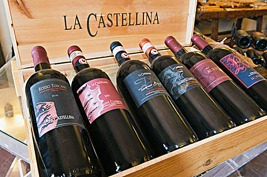 葡萄酒瓶,木头,包装,托斯卡纳,意大利,欧洲