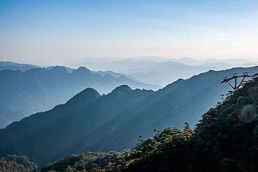 江西上饶三清山群山峡谷