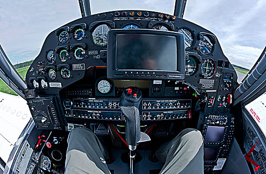仪表板,控制,飞机,不列颠哥伦比亚省,加拿大