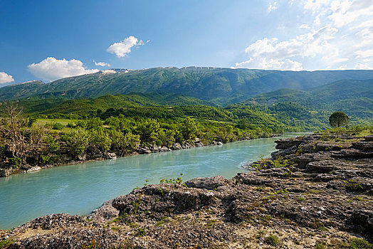 河,山谷,吉洛卡斯特拉,阿尔巴尼亚,欧洲