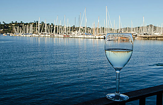 加利福尼亚,美国,葡萄酒杯,奢华,码头