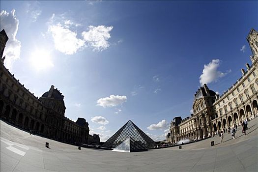 法国,巴黎,卢浮宫,金字塔