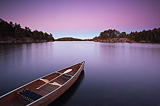 独木舟,湖,基拉尼省立公园,安大略省,加拿大