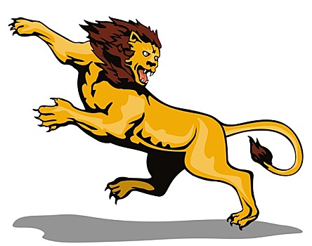 狮子,大型猫科动物,攻击,复古
