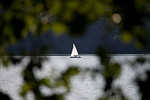 帆船,湖